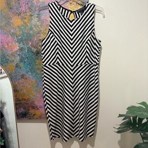 Forever 21 Plus Size Black and White Stripe Mini Dress size 0X